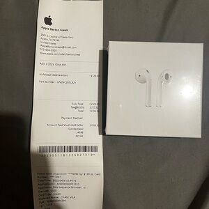 Apple White AirPods (with Charging Case) Wireless Earbuds